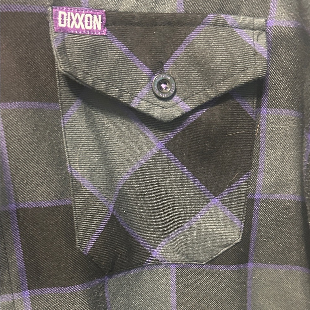 Nixon purple, black and grey Checkered Shirt - Picture 3 of 5